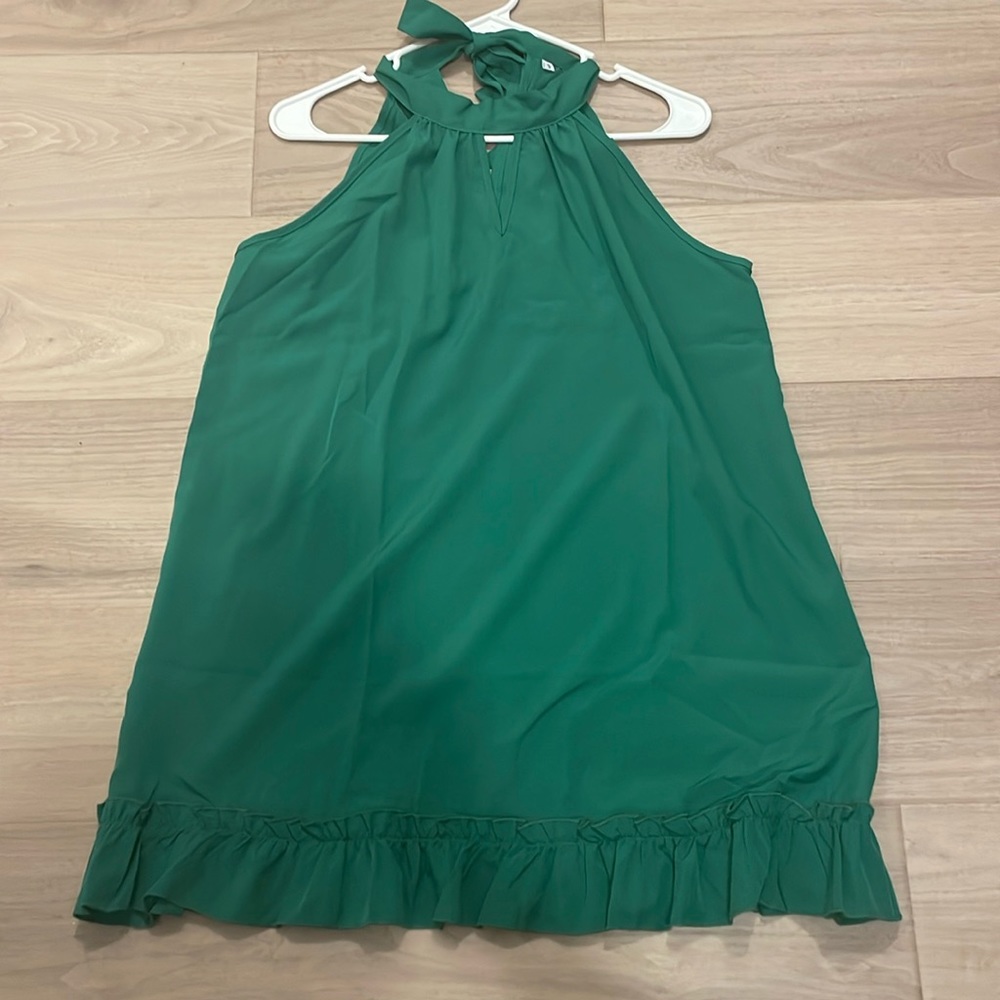 Halter tie back mini dress